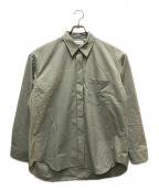 SimplyComplicateシンプリーコンプリケイテッド）の古着「FRAME NYLON SHIRT」｜グリーン