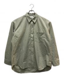 SimplyComplicate（シンプリーコンプリケイテッド）の古着「FRAME NYLON SHIRT」｜グリーン