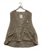 ANCELLMアンセルム）の古着「C/R DUCK UTILITY VEST」｜ベージュ