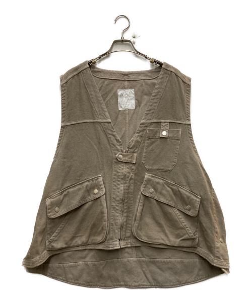 ANCELLM（アンセルム）ANCELLM (アンセルム) C/R DUCK UTILITY VEST ベージュ サイズ:2の古着・服飾アイテム