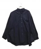 Graphpaperグラフペーパー）の古着「Oxford L/S Oversized B.D Shirt」｜ネイビー