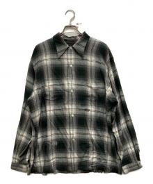 BOWWOW（バウワウ）の古着「REMADE RAYON PLAID SHIRT AGED」｜グリーン×ホワイト