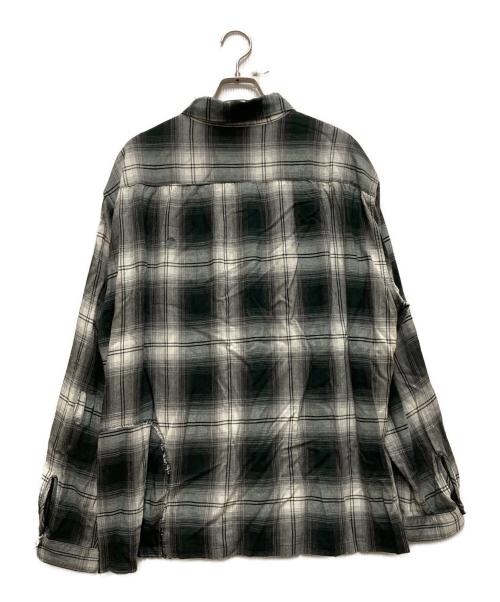 BOWWOW（バウワウ）BOWWOW (バウワウ) REMADE RAYON PLAID SHIRT AGED グリーン×ホワイト サイズ:Mの古着・服飾アイテム