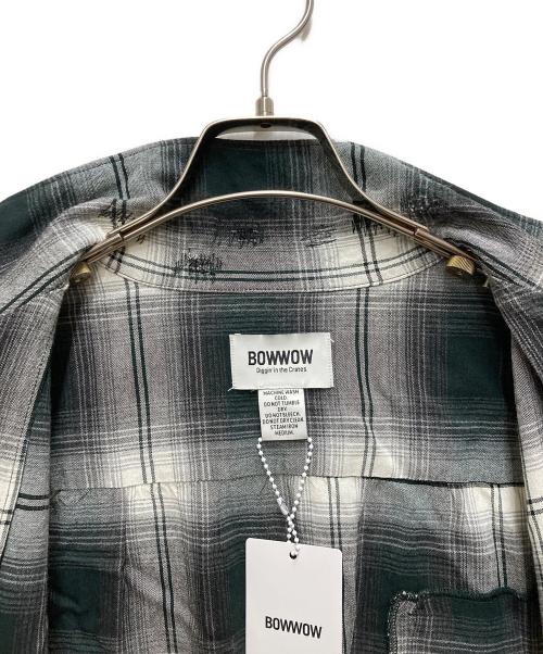 BOWWOW（バウワウ）BOWWOW (バウワウ) REMADE RAYON PLAID SHIRT AGED グリーン×ホワイト サイズ:Mの古着・服飾アイテム