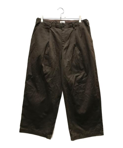 kan（カン）kan (カン) WESTPOINT CHINO WIDE PANT ブラウン サイズ:Lの古着・服飾アイテム