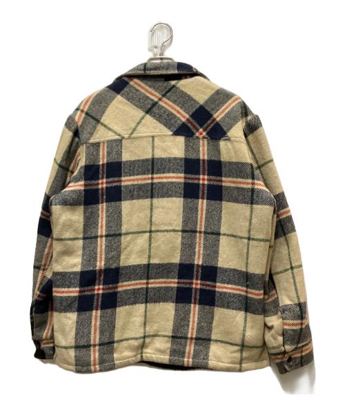 Schott（ショット）Schott (ショット) 70’s裏ボアチェックシャツジャケット ベージュ サイズ:40の古着・服飾アイテム