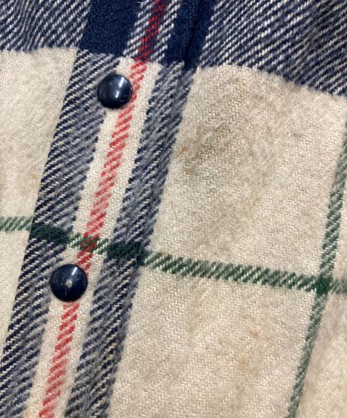 Schott（ショット）Schott (ショット) 70’s裏ボアチェックシャツジャケット ベージュ サイズ:40の古着・服飾アイテム