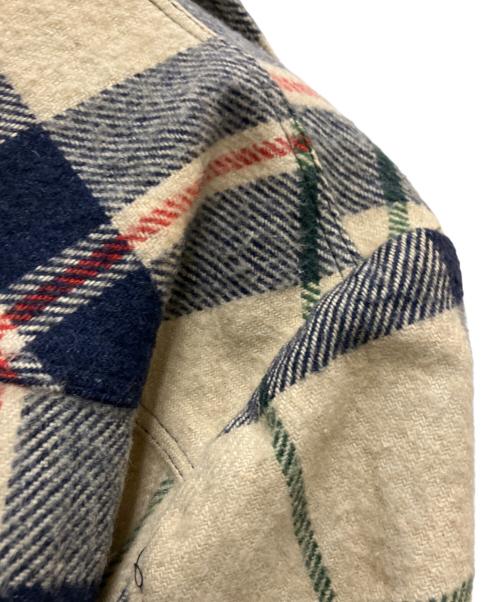 Schott（ショット）Schott (ショット) 70’s裏ボアチェックシャツジャケット ベージュ サイズ:40の古着・服飾アイテム