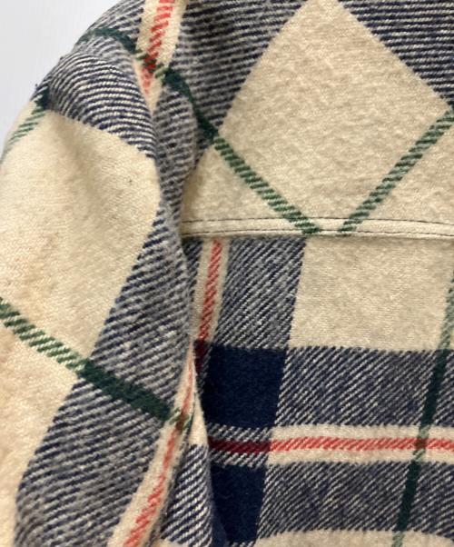 Schott（ショット）Schott (ショット) 70’s裏ボアチェックシャツジャケット ベージュ サイズ:40の古着・服飾アイテム