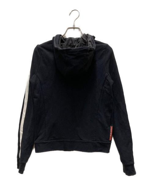 PRADA（プラダ）PRADA (プラダ) サイドラインジップパーカー ネイビー サイズ:Mの古着・服飾アイテム