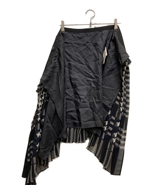 sacai（サカイ）sacai (サカイ) ラップスカート ネイビー サイズ:1の古着・服飾アイテム