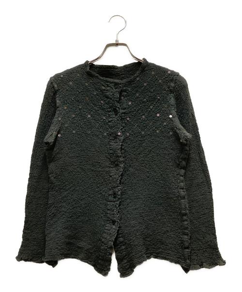 me ISSEY MIYAKE（ミーイッセイ ミヤケ）me ISSEY MIYAKE (ミーイッセイ ミヤケ) シャギーシャツ グレー サイズ:表記無しの古着・服飾アイテム