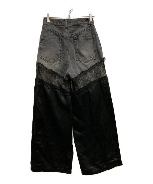 PRANK PROJECT（プランクプロジェクト）PRANK PROJECT (プランクプロジェクト) Denim Lace Blocking Pants ブラック サイズ:36の古着・服飾アイテム