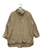 VISVIMビズビム）の古着「7分丈リネンシャツ」｜ベージュ