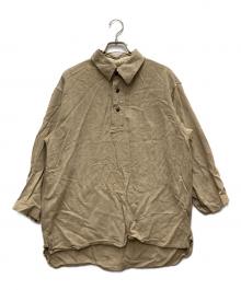 VISVIM（ビズビム）の古着「7分丈リネンシャツ」｜ベージュ