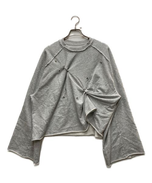 Ameri（アメリ）Ameri (アメリ) EYELET ARRANGEMENT SWEAT TOP グレー サイズ:FREEの古着・服飾アイテム