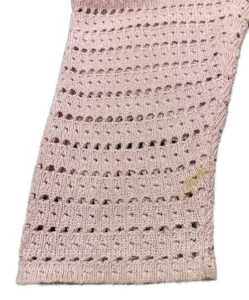 SYUMAN.（シュウマン）SYUMAN. (シュウマン) Crochet Hoodie ニットパーカー パープル サイズ:FREEの古着・服飾アイテム