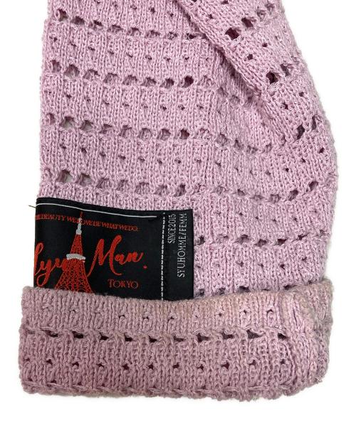 SYUMAN.（シュウマン）SYUMAN. (シュウマン) Crochet Hoodie ニットパーカー パープル サイズ:FREEの古着・服飾アイテム
