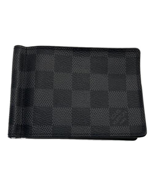 LOUIS VUITTON（ルイ ヴィトン）LOUIS VUITTON (ルイ ヴィトン) マネークリップ付カードケース ブラックの古着・服飾アイテム