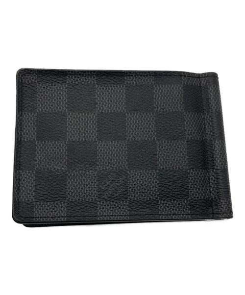 LOUIS VUITTON（ルイ ヴィトン）LOUIS VUITTON (ルイ ヴィトン) マネークリップ付カードケース ブラックの古着・服飾アイテム