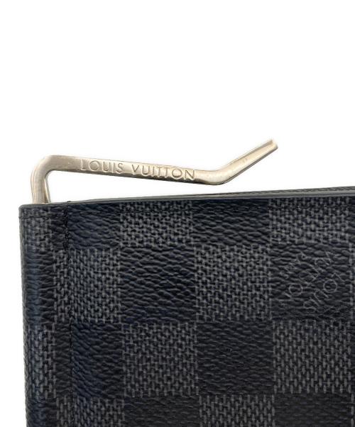 LOUIS VUITTON（ルイ ヴィトン）LOUIS VUITTON (ルイ ヴィトン) マネークリップ付カードケース ブラックの古着・服飾アイテム