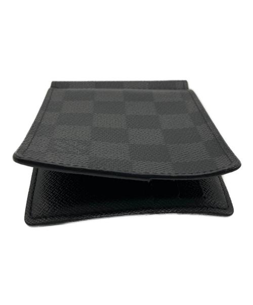 LOUIS VUITTON（ルイ ヴィトン）LOUIS VUITTON (ルイ ヴィトン) マネークリップ付カードケース ブラックの古着・服飾アイテム