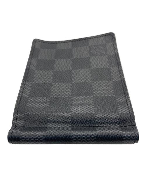 LOUIS VUITTON（ルイ ヴィトン）LOUIS VUITTON (ルイ ヴィトン) マネークリップ付カードケース ブラックの古着・服飾アイテム