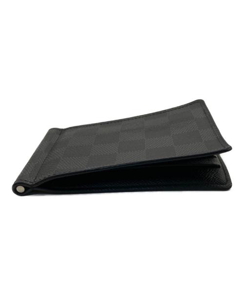LOUIS VUITTON（ルイ ヴィトン）LOUIS VUITTON (ルイ ヴィトン) マネークリップ付カードケース ブラックの古着・服飾アイテム