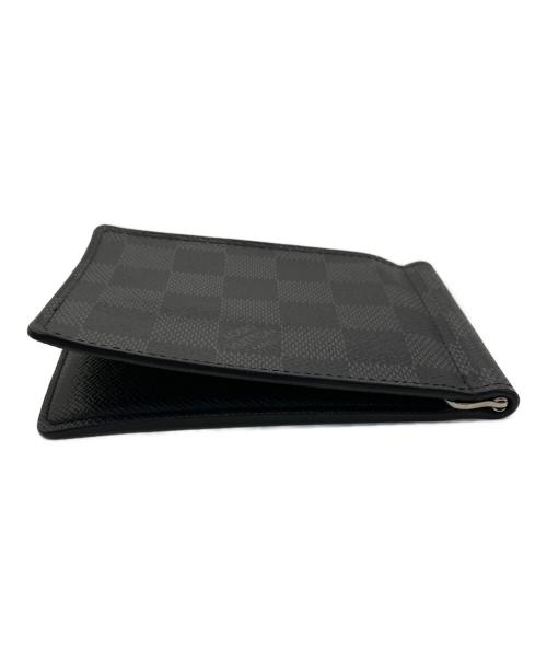 LOUIS VUITTON（ルイ ヴィトン）LOUIS VUITTON (ルイ ヴィトン) マネークリップ付カードケース ブラックの古着・服飾アイテム