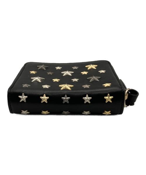 JIMMY CHOO（ジミーチュウ）JIMMY CHOO (ジミーチュウ) スタースタッズウォレット ブラックの古着・服飾アイテム