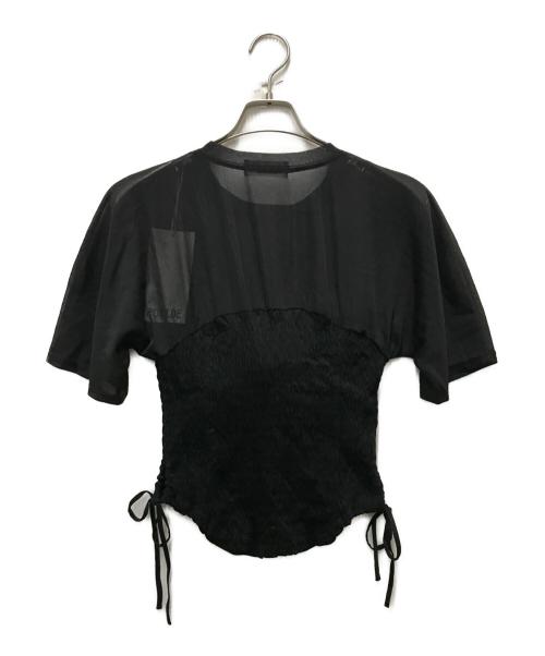 POOLDE（プールデ）POOLDE (プールデ) CLOUD TEE ブラック サイズ:FREEの古着・服飾アイテム