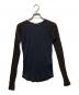 AURALEE（オーラリー）の古着「SUPER HIGH GAUGE SHEER RIB RAGLAN P/O」｜ブラウン×ネイビー