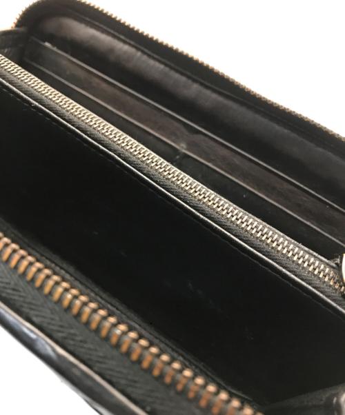 BOTTEGA VENETA（ボッテガベネタ）BOTTEGA VENETA (ボッテガベネタ) イントレチャートラウンドジップウォレット ブラックの古着・服飾アイテム