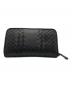 BOTTEGA VENETA（ボッテガベネタ）の古着「イントレチャートラウンドジップウォレット」｜ブラック