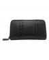 BOTTEGA VENETA (ボッテガベネタ) イントレチャートラウンドジップウォレット ブラック：16000円