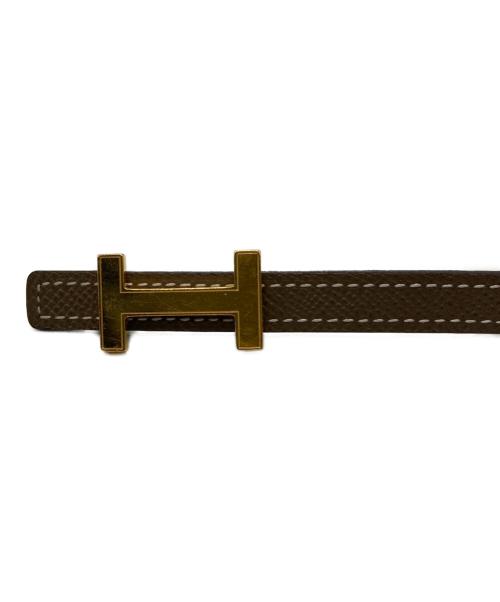 HERMES（エルメス）HERMES (エルメス) フォーカス・リバーシブルベルト ベージュ×ホワイトの古着・服飾アイテム