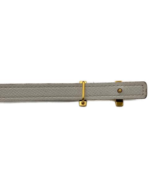 HERMES（エルメス）HERMES (エルメス) フォーカス・リバーシブルベルト ベージュ×ホワイトの古着・服飾アイテム