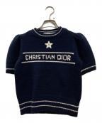 Christian Diorクリスチャン ディオール）の古着「Short-Sleeve Sweater」｜ネイビー