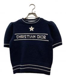 Christian Dior（クリスチャン ディオール）の古着「Short-Sleeve Sweater」｜ネイビー