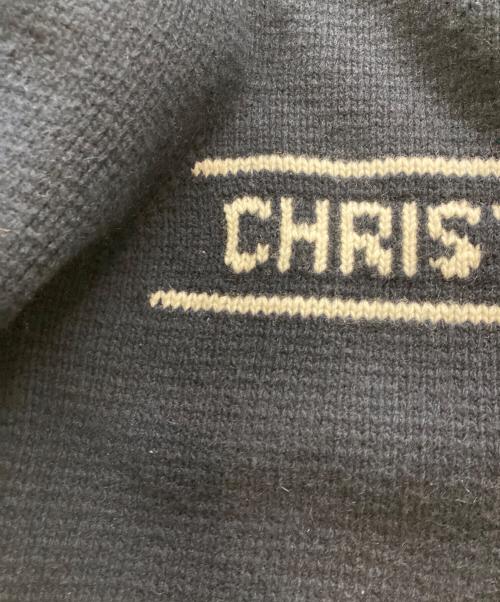 Christian Dior（クリスチャン ディオール）Christian Dior (クリスチャン ディオール) Short-Sleeve Sweater ネイビー サイズ:38の古着・服飾アイテム