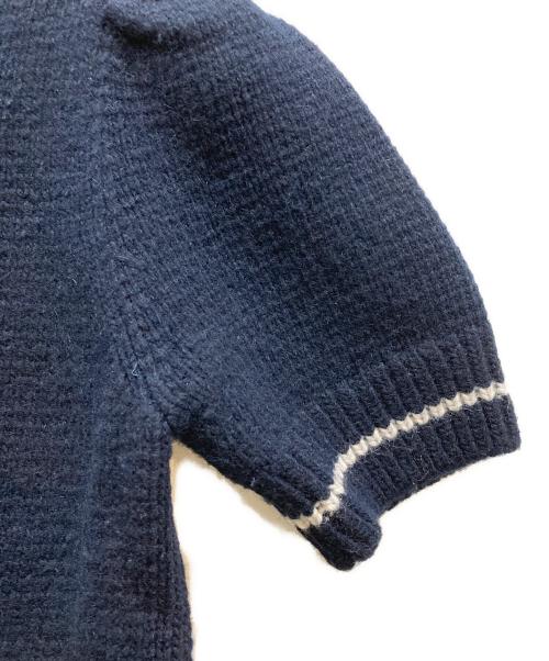 Christian Dior（クリスチャン ディオール）Christian Dior (クリスチャン ディオール) Short-Sleeve Sweater ネイビー サイズ:38の古着・服飾アイテム