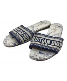 Christian Dior（クリスチャン ディオール）の古着「DWAYスライドサンダル」｜ブルー×ホワイト