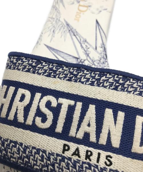 Christian Dior（クリスチャン ディオール）Christian Dior (クリスチャン ディオール) DWAYスライドサンダル ブルー×ホワイト サイズ:36 1/2の古着・服飾アイテム