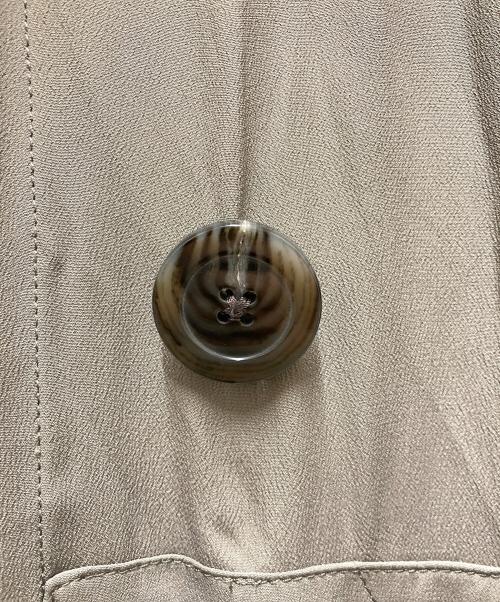 RICK OWENS（リックオウエンス）RICK OWENS (リックオウエンス) シルク混トレンチコート ブラウン サイズ:38の古着・服飾アイテム