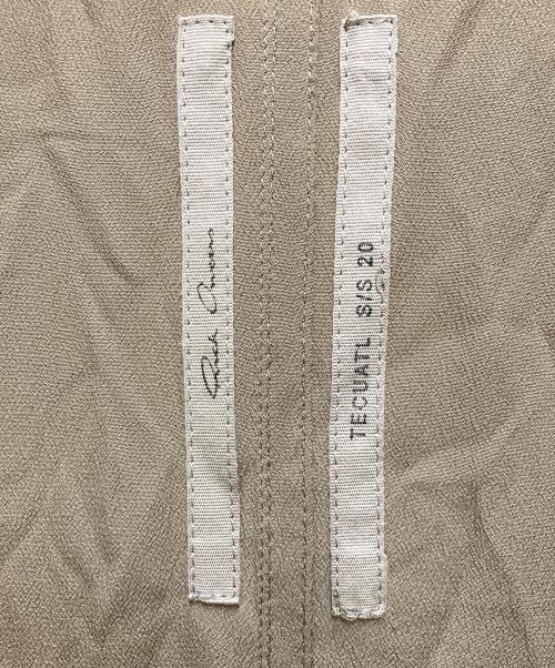 RICK OWENS（リックオウエンス）RICK OWENS (リックオウエンス) シルク混トレンチコート ブラウン サイズ:38の古着・服飾アイテム