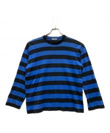 ISSEY MIYAKE（イッセイミヤケ）の古着「ボーダーTシャツ」｜ブラック×ブルー