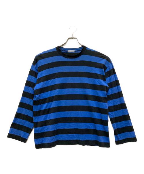 ISSEY MIYAKE（イッセイミヤケ）ISSEY MIYAKE (イッセイミヤケ) ボーダーTシャツ ブラック×ブルー サイズ:Sの古着・服飾アイテム