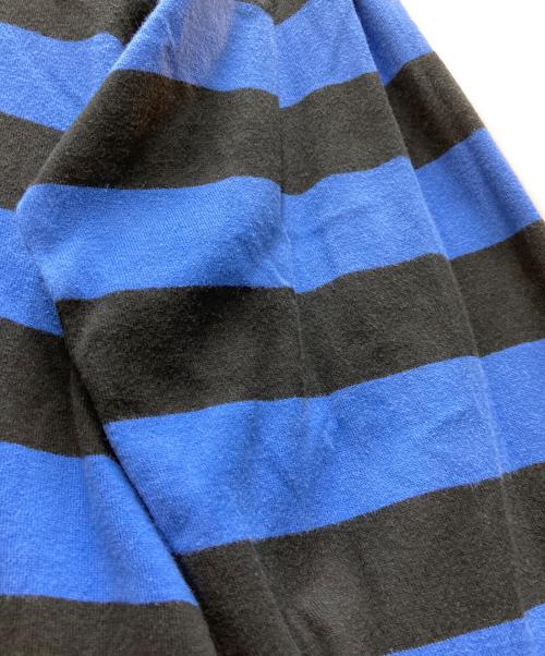 ISSEY MIYAKE（イッセイミヤケ）ISSEY MIYAKE (イッセイミヤケ) ボーダーTシャツ ブラック×ブルー サイズ:Sの古着・服飾アイテム
