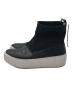 ISSEY MIYAKE (イッセイミヤケ) UN BOUNCE FIT レザーコンビブーツ ブラック サイズ:SIZE 40：12000円