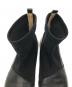 中古・古着 ISSEY MIYAKE (イッセイミヤケ) UN BOUNCE FIT レザーコンビブーツ ブラック サイズ:SIZE 40：12000円